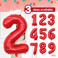 RED - Number 0-9 Balloon Foil Balloon Party Decoration 16inch 32inch 40inch