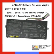 AP16L5J Battery for Acer Aspire Swift 5 SF514-52T Spin 1 SP111-32N 2ICP4/ Switch 3 SW312-31 TravelMa