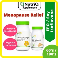 Nova EPO and Soy Isoflavones Menopause Supplements Evening Primrose Oil 1000mg Estrogen Supplement H