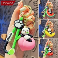 HOTWIND Car Key Chain Pendant Cartoon Pandas Pendant Keychain Delicate Simple Key Chain for Girls Co
