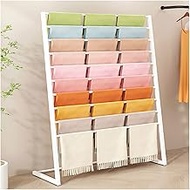 Metal Towel Holder Freestanding, 10 Tier Hijab Holder Organizer with Non-Slip Feet Pads for Next to 