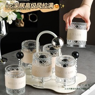 High-End Glass Cup Set Household Drinking Cup Glass Tea Cup High Temperature Resistant Cup Large-Cap