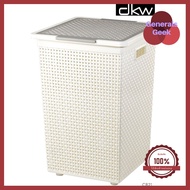 DKW HH-1110 ตะกร้าผ้าลายสาน ทรงเหลี่ยมจตุรัส (มีฝาปิด)(มี 2 สีให้เลือก) ด่วน ของมีจำนวนจำกัด General