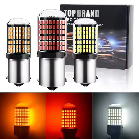 2Pcs 1156 PY21W BAU15S P21W BA15S Car Bulbs 7440 Turn Signal Light Canbus 3014SMD 1157 BAY15D T25 31