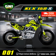 (PALING DICARI) Dekal Sticker KLX 150 Lama/Old Full Body Decal Stiker Custom KLX 150 S/L kode 01 Mot