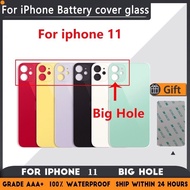 1Pcs Big Hole Battery Cover Glass For iPhone 11 High Quality Housing For iphone 11 Back Cover Door H