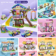 1049pcs Secret Friends Tree House City Building Blocks Girls DIY Stacking Bricks Toys For Children W