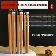P PVC/PC Thread Incense Packaging Tube Transparent Acrylic Plastic Incense Tube Incense Tube Brush S