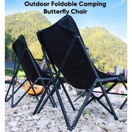 Outdoor Camping Glamping  Steel Folding Butterfly beach chair Lazy Leisure recliner/Kerusi Khemah