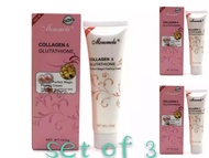 QQ.（SET OF 3） Nature Beauty Collagen and Glutathione Peeling Cream 100g Collagen &amp; Glutathione perfect magic peeling cream