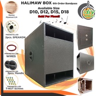 Halimaw Box D12 D15 D18 ( Monster Box ) 6th Order Bandpass Subwoofer Box Only Design Speaker Box, Sp