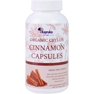 Organic Ceylon Cinnamon Capsules (1000 mg | 100 Capsules), 100% Organic Ceylon Cinnamon Pills, Vegan