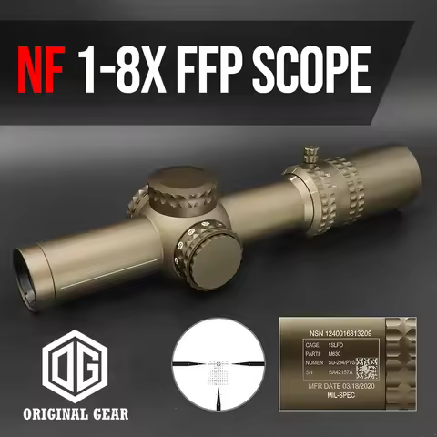 NF 1-8X24mm F1 FFP LPVO Riflescope 34mm Tube Daylight And Night Vision Settings Parallax Adjustment 