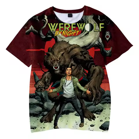 2026 Werewolf By Night Tshirt Unisex Crewneck Short Sleeve Men Women T-shirt Harajuku Streetwear New