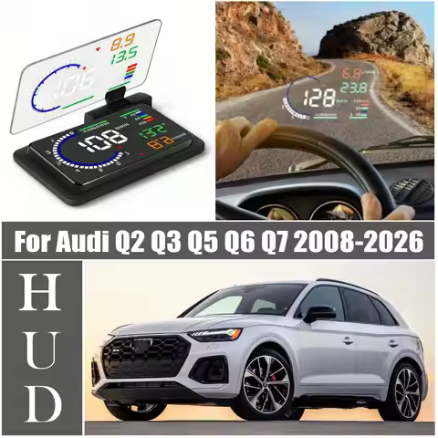 Car HUD Head Up Display LED Windshield Projection For Audi Q2 2019-2026 Q3 2018-2025 Q5 2008-2025 Q7