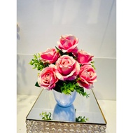 Ready stock roses siap pasu bunga siap gubah bunga hiasan rumah bunga rose velvet bunga meja bunga c
