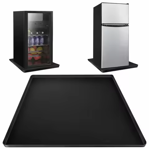 60x60CM Fridge Silicone Mat Non-slip Silicone Pad Black Gray Floor Protector for Refrigerator Washin