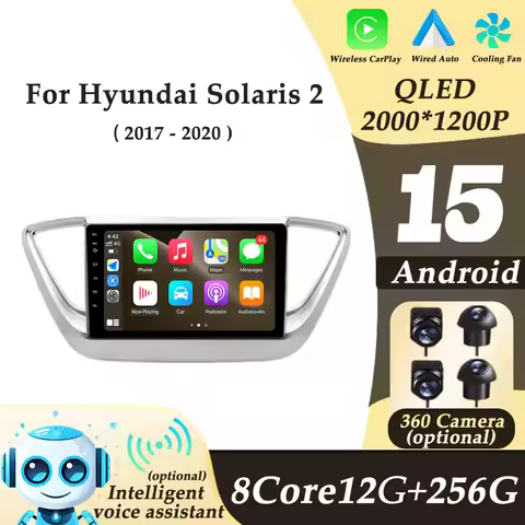 Split Screen DSP Stereo Auto Tools for Hyundai Solaris 2 2017 - 2020 Multimedi Player Car Radio Vide