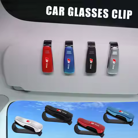 1/2pcs Car Sun Visor Glasses Holder Auto Glasses Storage Clip for Audi Sline A1 A2 A3 A4 A4L P 8V 8L