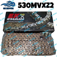 EK Japan X Ring 530 MVXZ2 120L Motorcycle Chain Gold Rantai Motosikal