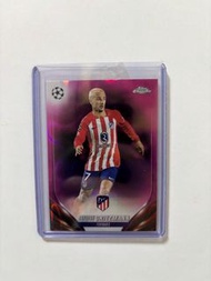 足球卡Antoine Griezmann 2023-24 Topps Chrome UEFA Purple Ray Wave Refractor