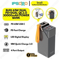 BUDI 65W DUAL PD+DUAL QC3.0 30000mAH POWER BANK