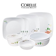 [CORELLE] Easy Weekend Tableware 10p Set for 2 People (Square Plate) / Korean Dinnerware