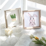 Solid Wood Photo Frame Wooden Picture Poster Square Table 7 Inch 8 10 Decoration Simple F