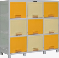 Lemari Plastik Flip Pintu Sliding Napolly Triple 9 Pintu Susun 3 Locker Box Napolly furniture
