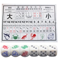 Number Size Points Drawing Fish Shrimp Crab Press Big Small Color Dice Set Bo Entertainment Press Tr