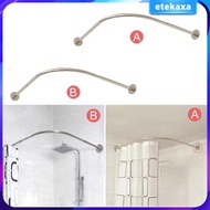[Etekaxa] Extendable Corner Shower Curtain Rod Pole Sliver Stainless Steel Bar