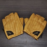 Stira | Riding GLOVES HALF FINGER TAN REVOLT INDUSTRY | Leather Gloves | Motorcycle Gloves | Riding 