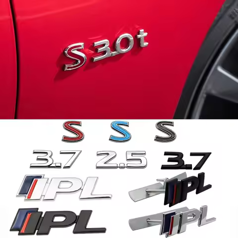 Car Front Grille Emblem Metal Rear Trunk Badge Sticker for Infiniti 2.5 3.7 S IPL FX35 Q50 G35 G37 G