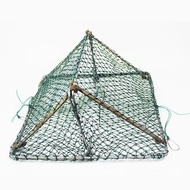 40*40鋁包鍍鋅釣青蟹工具青蟹暫養三角籠箱加粗多股網防逃跑