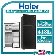 Haier 2-Door Refrigerator HRF-418IHM 418L Peti Sejuk Inverter