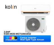 KOLIN KSM-IW20-WCT10M1M32 2.0HP Certus Inverter Wall Split Type Aircon