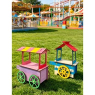 Herbalife Children's Trolley Wooden Toys Colorful Graffiti diy Painting Mold Assembly Ice Cream Coff