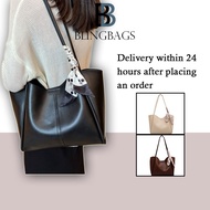 【Ready Stock】BlingBags#2498 Ladies Fashion Tote Bag Large Capacity Shoulder Bag PU Leather Bag Class