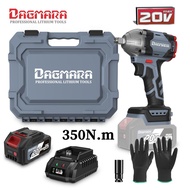 DAGMARA DIW08-350 20V Cordless Impact Wrench, 350N.m, 4.0Ah Li-ion Battery, 1Pcs Driver Sockets Fast