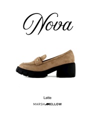 NOVA LATTE - MARSHMELLOW  รองเท้าทรง LOAFER หนังกำมะหยี่