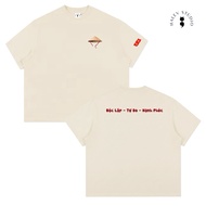 [FORM BOXY] Halev Brand Patriotic T-shirt printed with 3D conical hat, Premium Cotton for men and wo