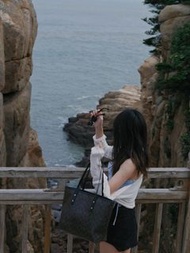 全新COACH蔻馳F58292托特包30拉鍊款 黑棕色經典C紋 香港發貨