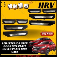 MTTO Honda HRV 2016-2021 Led Interior Step Door Sill Plate Cover Panel Side Case Accessories