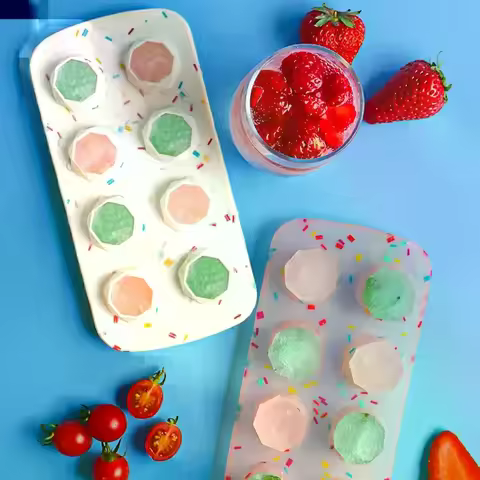 1Pcs Mold Star Heart Shape Chocolate Candy Molds Silicone Trays For Refrigeration Beverage Vodka Coc