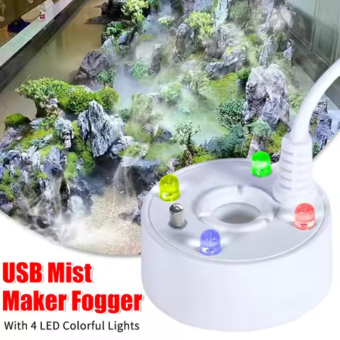 USB 5V Mini LED Pumpkin Light Fogger Garden Water Fountain Pond Fog Machine for Party Festival Home 