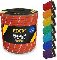 EdcX 4mm Nylon Paracord 550 30m (100 feet) - Type III, 100% Nylon Rope, 7 Strand Rope, 4mm Nylon Rop