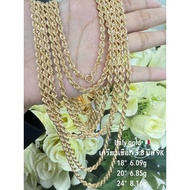 9K gold Necklace With Twist Rope Pattern italy 375