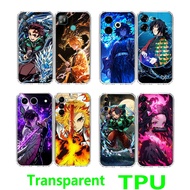 phone case is compatible For Tecno Spark GO 8C 7t go Go 5 Pro 【Anime】 Demon Slayer Transparent soft 