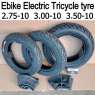E-bike Tricycle Tubeless Tyre Tube 2.75-10 3.00-10 3.50-10 14x3.0 3 roda Bicycle Electric Motorcycle