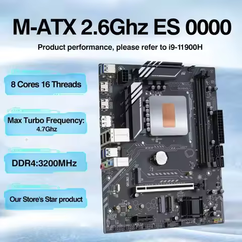 ERYING Gaming PC Motherboard CPU Combo Interposer 0000 ES 2.6GHz(Product Performance,Refer To Kit i9